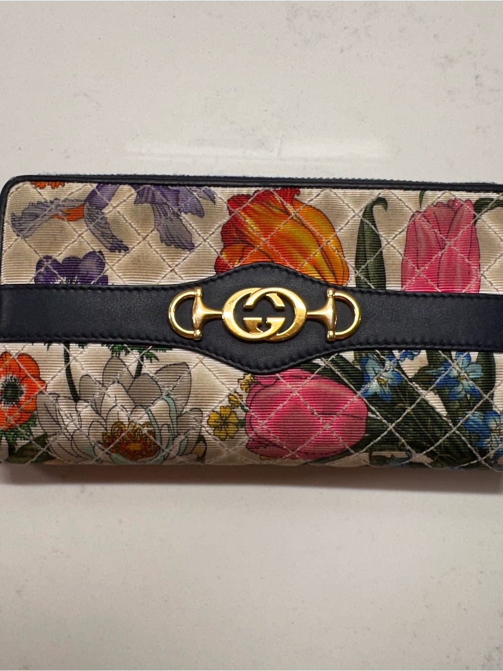 Gucci Zumi Floral Canvas Leather Horsebit Wallet - Picture 4 of 11
